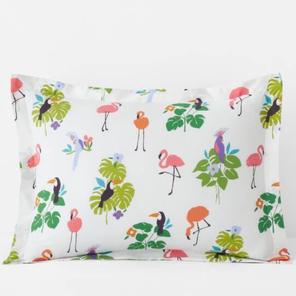 The Company Store Company Cotton Tropical Flamingo Cotton Percale King Sham